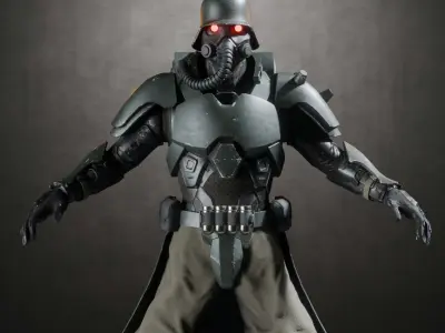 Armored soldier Wolfpack 3D model