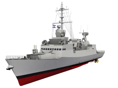 SAAR-5 ISRAELI EILAT CLASS CORVETTE 3D model