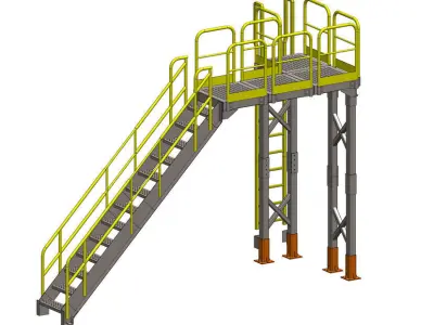 Plataforma Low-poly 3D model