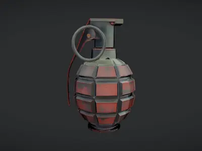 military hand grenade 3D model 2