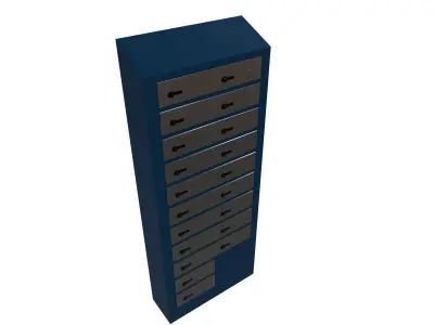 Filing Cabinets Low-poly 3D model