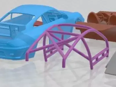 Porsche 911 GT3 Cup Racing 2011 Printable Car 3D print model