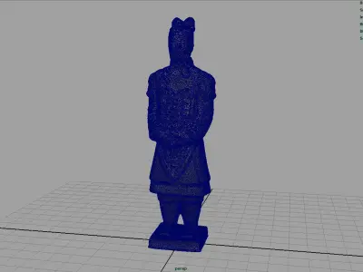 Terracotta Warriors  General Low-poly 3D model