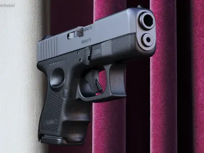 Sub Compact 9mm Pistol 3D model