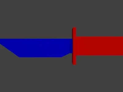 Knife Free low-poly 3D model 4