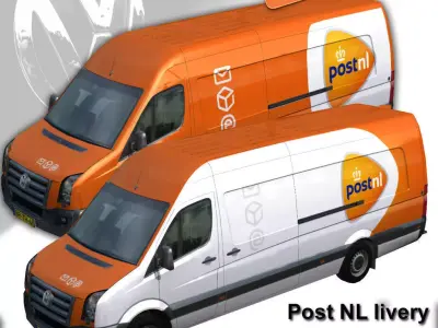 Volkswagen Crafter Van Post NL Low-poly 3D model