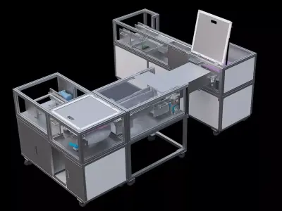 Refined design of automated production line 3D model