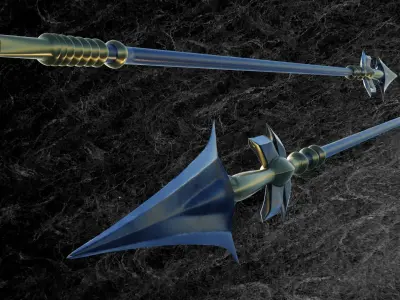 WARRIOR SPEAR Low-poly 3D model