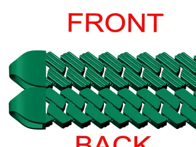 7MM Strick type 2 in 1 ANTIQUE CUBAN CHAIN OR BRACELET 3D print model