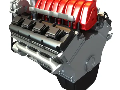 V8 Car Engine 3D model purchase