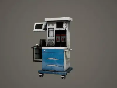 Anesthesia Machine Low-poly 3D model