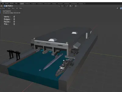 Navy Millitary Base 3D model