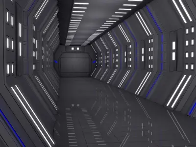 Sci Fi Corridor  3D model 70