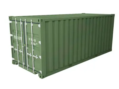 3D Container shipping Low-poly 3D model