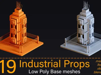 19- Industrial props 3D model