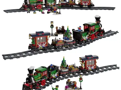 Lego - 10254 Winter Holiday Train 3D model