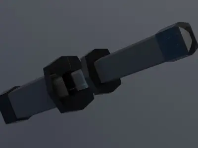 Samurai katana and dagger Low-poly 3D model