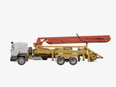 pump truck 3D model purchase