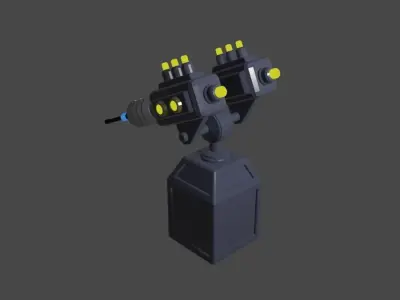 Laser Cannon Turret 3D model