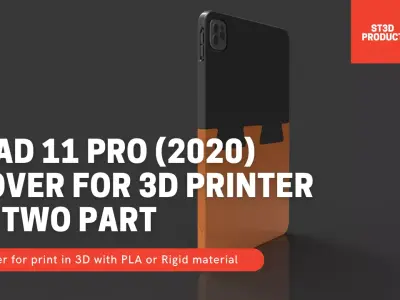 Cover for iPAD 11 pro 2020 divide in two part for 3D print model