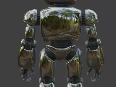 Vintage Atompunk Nuclear Companion 3D Model Low-poly 3D model