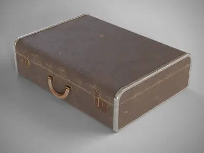 Old suitcase Low-poly 3D model purchase