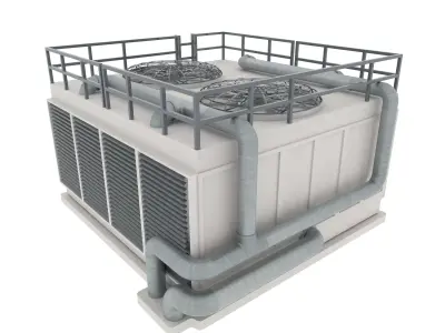 Rooftop Air Conditioner Low-poly 3D model purchase