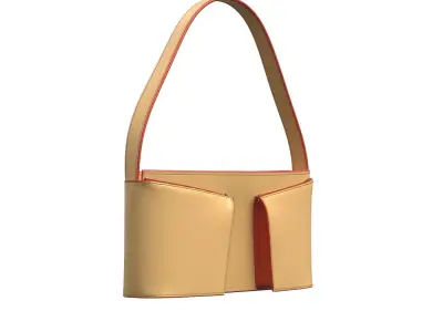Carmel Leather Shoulder Bag 3D model