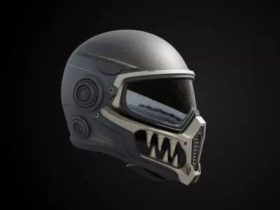 Stylized Interstellar Bounty Hunter Helmet - Orbit Enforcer 3D print model