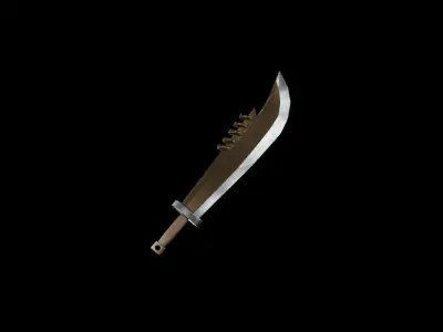 Dolunay sword Low-poly 3D model