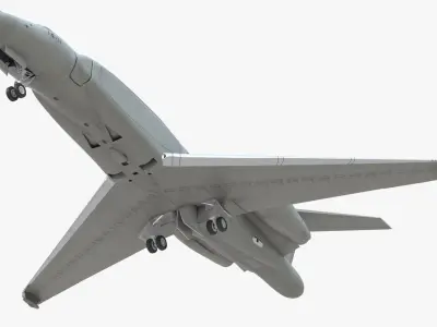 Airborne Early Warning Aircraft Simplified 3D model