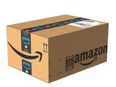 Amazon Box 1B PBR 17 Low-poly 3D model