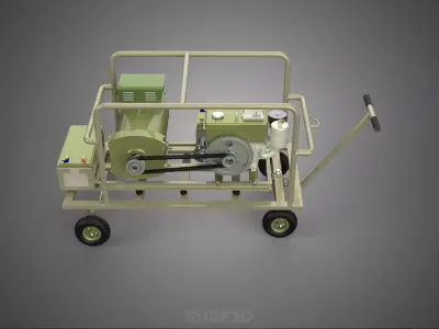 STANDARD MILITARY ARMY PANZER DESERT DIESEL GENERATOR SET GENSET 3D model