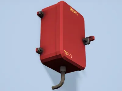 Old Electric Shield - Low Poly Mobile Ready Low-poly 3D model