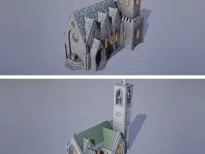 Medieval Fantasy Buildings Pack 02 Low-poly 3D model
