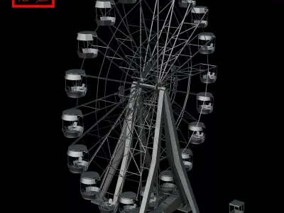 Ferris wheel 3D model 15