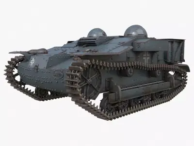 UE Tractor German Vray 3D model