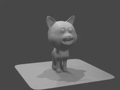 cartoon cat 3D model buy