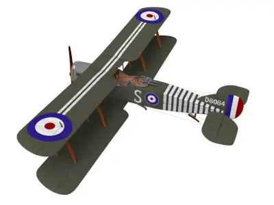 bristol f2b fighter 3D model purchase
