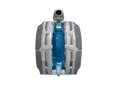 Futuristic Hoverbike Engine Glowing Coils 3D model