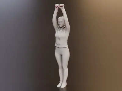 3D Fitness 7 Female Models for Gym Projects 3D model
