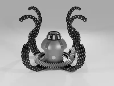 Octopus industrial table 3D model