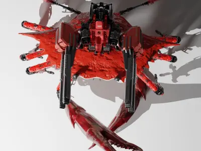 Carb-War-Robot-Cyberpunk 3D model