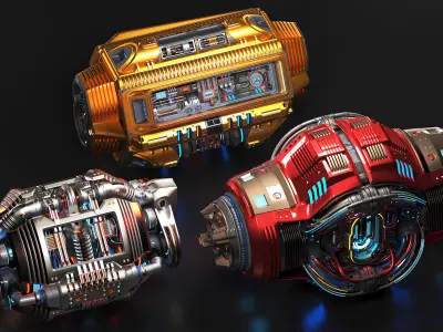 Sci Fi Kitbash 3 Mega Elements Collection 3D Model Pack purchase