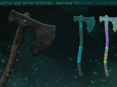 Viking Ax Free low-poly 3D model