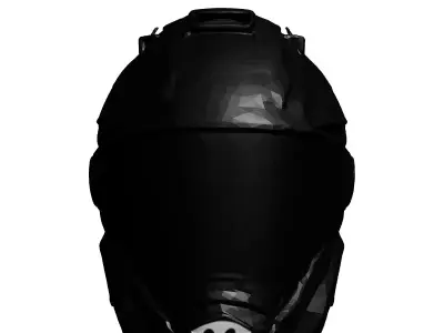 SciFi Helmet Carbon Fiber 3D Model 3D model