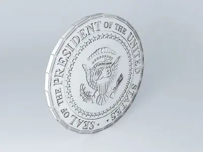 Large lettered Presidential Seal Free 3D model
