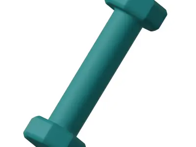 Plastic Otcagonal Dumbbell 3D model