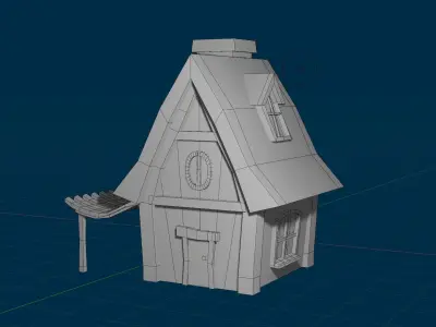 Fantasy House Low-Poly Low-poly 3D model