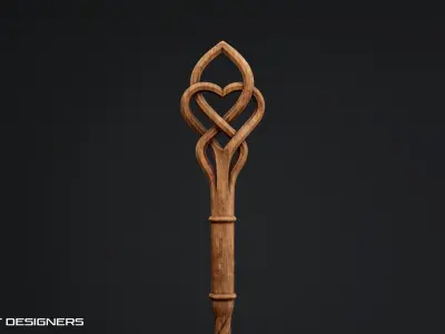 Wooden Staff 3D model